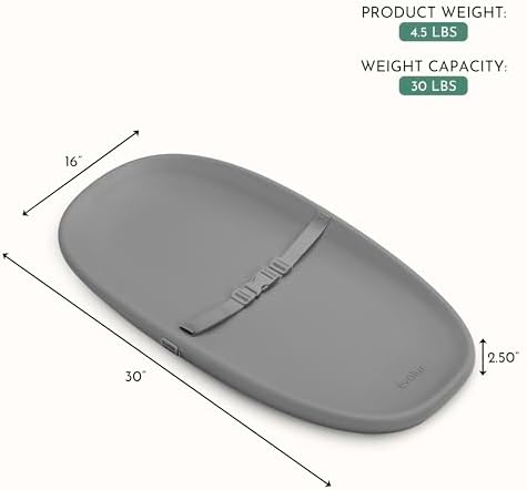 Safety restraint belt on Evolur Eva changing pad