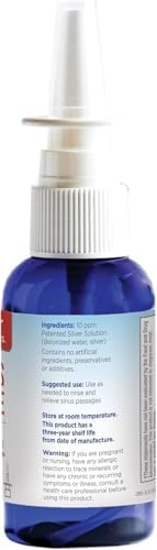 Silver Biotics Sinus Rinse 2 Fluid Ounce packaging showcasing patented SilverSol technology