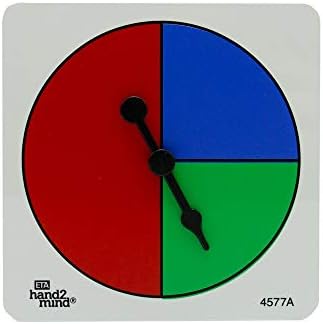 Hand2mind dry-erase number and color spinner wheels