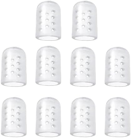 Transparent breathable gel toe protectors with ventilation holes