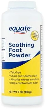 Eucalyptus Mint scented foot powder spray for smelly feet relief.