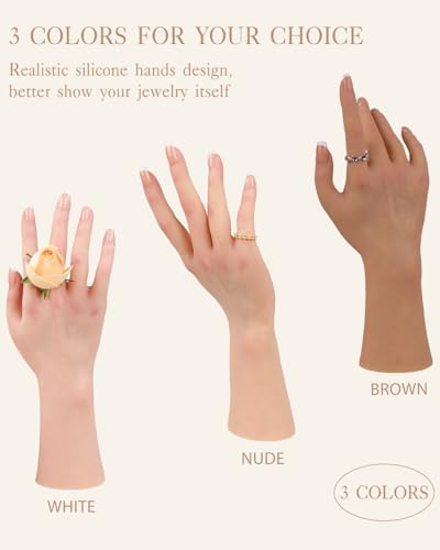 Side profile of brown tone Kumiho mannequin hand