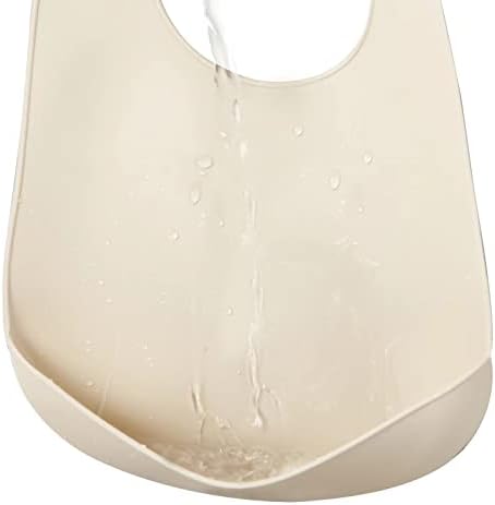 PandaEar pack of three super thin silicone feeding bibs neatly stacked displaying flexible texture