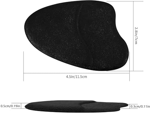 Black and apricot suede metatarsal pads for high heel comfort