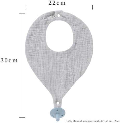 Infant wearing soft organic cotton muslin bandana bib