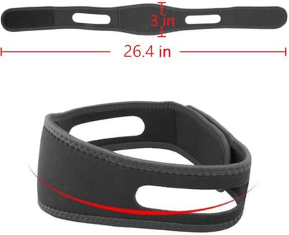 Side profile of Folanda jaw strap highlighting the ergonomic ear hole design.