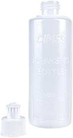 Three white Dimes perineal irrigation bottles with screw caps.