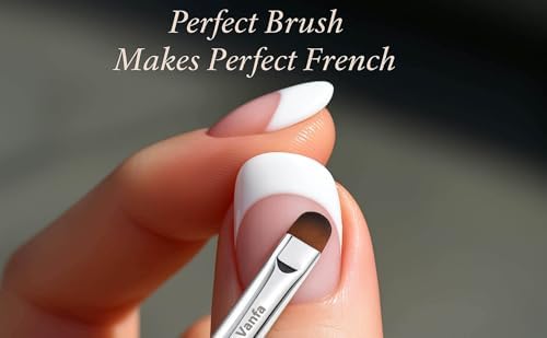 Close up of Vanfa flat tongue nail brush bristles