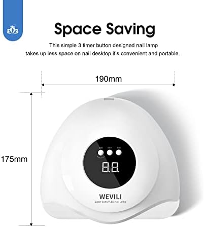 Close up of Wevili nail lamp timer buttons