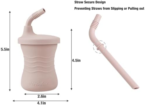 Full set of PandaEar pink feeding accessories for babies