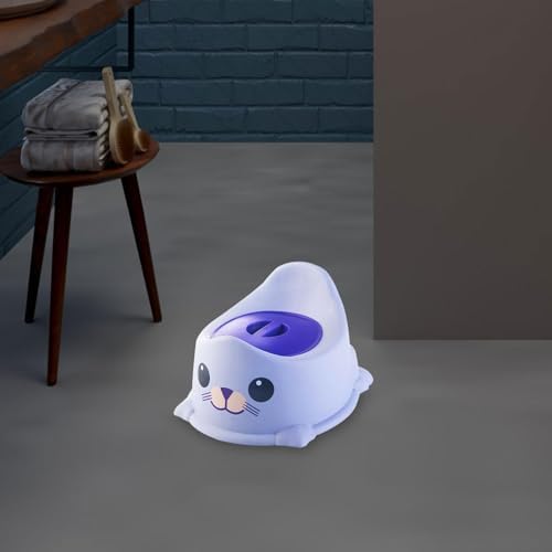 Top view of shamjina blue potty chair splash guard