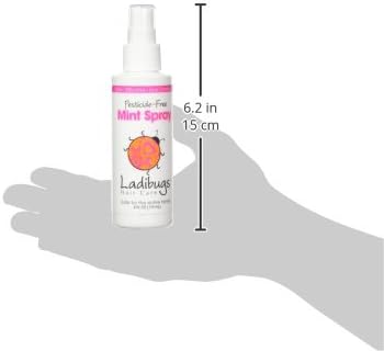 Authentic USA imported Ladibugs hair care leave in spray for natural lice prevention.