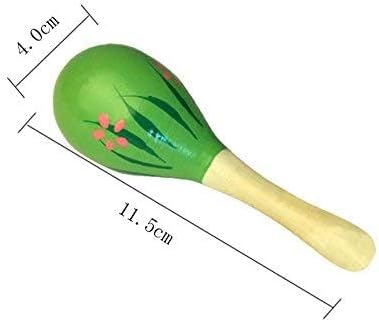 Lightweight 4.5 inch baby musical shaker toy being held to demonstrate size proportion
