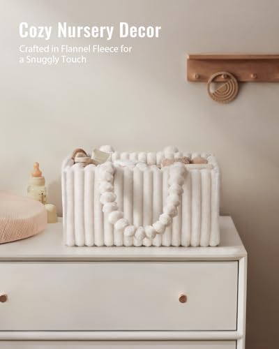 Blissful Diary nursery storage basket with interior dividers