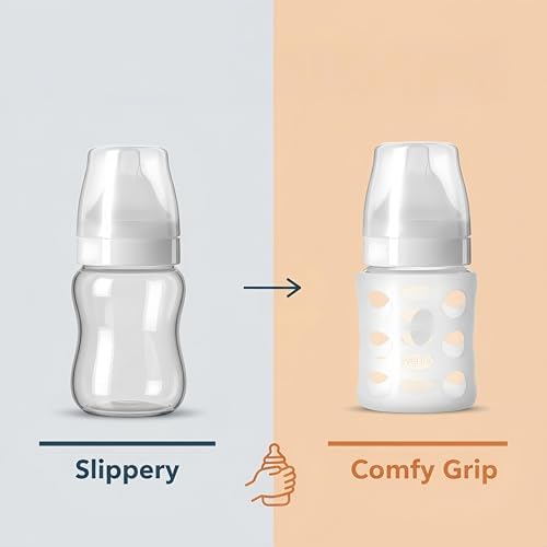 Close up of anti-slip texture on silicone bottle sleeve