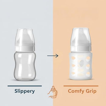 Close up of anti-slip texture on silicone bottle sleeve