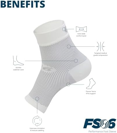 Side view of OS1st FS6 sleeve showing heel and arch compression.