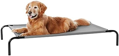 Amazon Basics Cooling Breathable Elevated Dog Bed with Metal Frame for Large Dogs, 51" x 31" x 8", Grey - Image 2