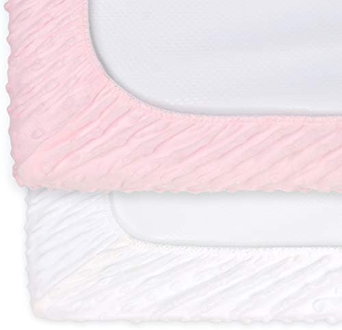 Elastic bottom band details of the durable baby girl diaper changing station sheets