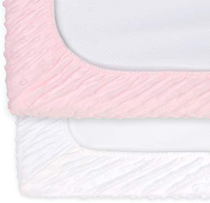 Elastic bottom band details of the durable baby girl diaper changing station sheets
