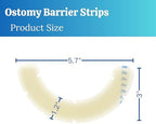 Crescent shaped elastic hydrocolloid adhesive tape for colostomy bag edge protection.