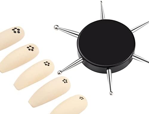 Ergonomic 7mm thick circular dotting tool being held comfortably for precise nail design control.