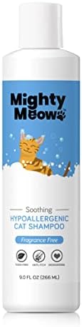 Fragrance free anti itch cat shampoo for dandruff and dander control