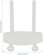 Doytn urine deflector installed on a standard white bathroom toilet bowl seat