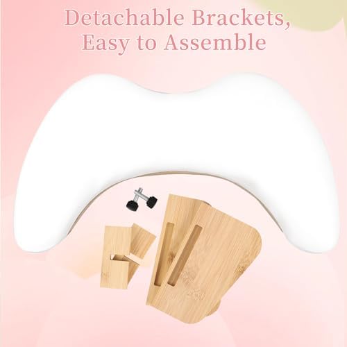 White microfiber PU leather texture of Angnya nail rest cushion