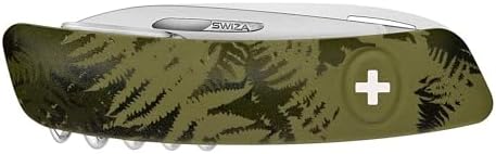 Swiza TT05 multi-tool pocket knife highlighting the tick remover and magnifying glass