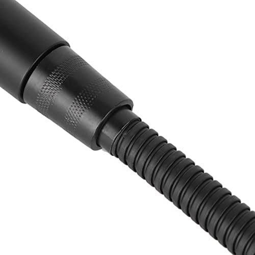 Flexible black corrugated hose included in the bidet set