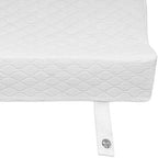 Babyletto white changing pad angled perspective