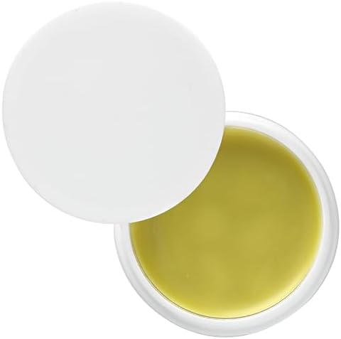 Side view of Plantain Ointment jar showing ingredients like olive oil and plantain leaf.