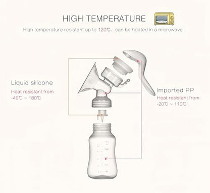 Kingsun Baby microwave safe milk collection bottle being prepared for sterilization.