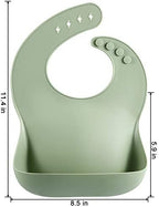 PandaEar unisex toddler bibs rolled up tightly with baby utensils inside for travel