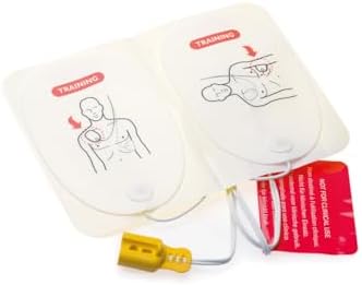 Laerdal training electrodes for AED Trainer 2 showing anatomical graphics