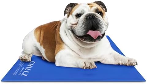 The Green Pet Shop Chillz Gel Mat Large packaging showcasing self cooling technology details.