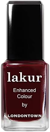 Deep blackened purple nail lacquer swatch showing glossy gel-like finish