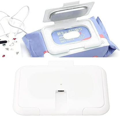 Top view of white Naroote wet wipe heating box