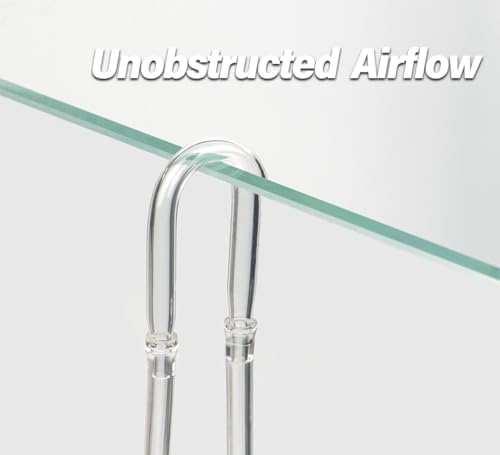 Four millimeter inner diameter aquarium air hose attached to a clear glass U-bend.