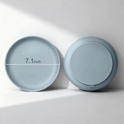 Qyeejong suction plates displayed on a highchair tray