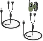 Two pack magnetic and USB Type C pet training collar replacement cables