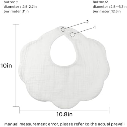 Dosmine soft absorbent 8 layer cotton bibs set