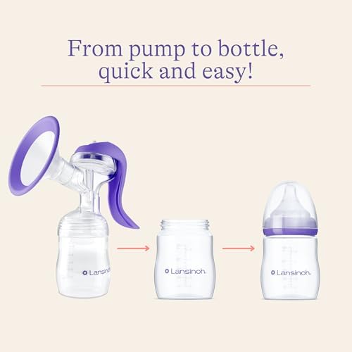 Comfortable cushion flange of Lansinoh manual pump displaying the soft silicone texture