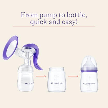 Comfortable cushion flange of Lansinoh manual pump displaying the soft silicone texture