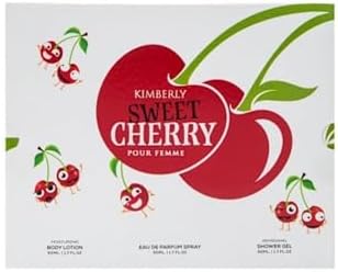Authentic Kimberly Sweet Cherry Pour Femme women's gift set unboxed on display