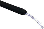 Standard G1/2 interface connection on black enema hose attachment.