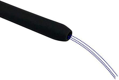 Standard G1/2 interface connection on black enema hose attachment.