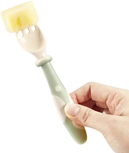 PandaEar self feeding first stage utensils set in multiple pastel colors for kids
