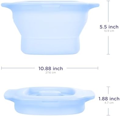 Ubbi collapsible microwave bottle sterilizer collapsed flat highlighting its travel-friendly and space-saving premium design.